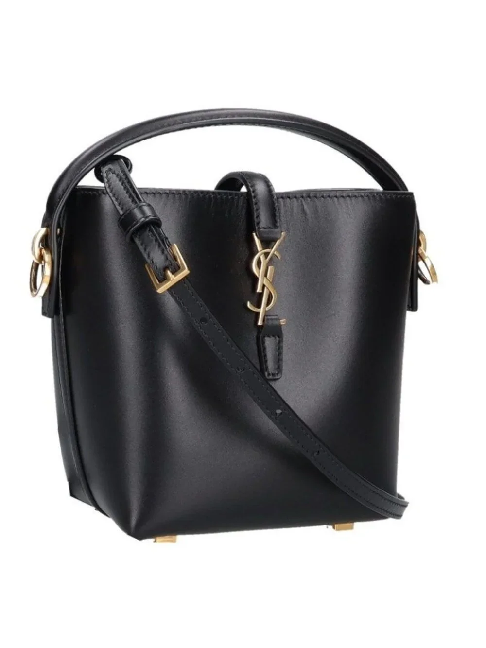 Saint Laurent Roland Paris Mini YSL Mini Bucket Calfskin Shoulder